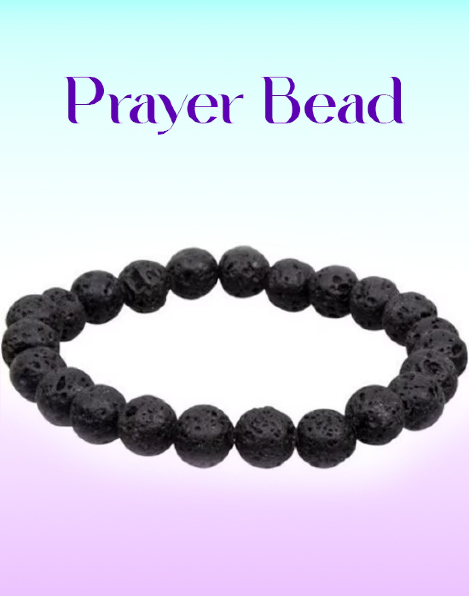Beaded Lava Rock Wrist Band Infused With Lavender